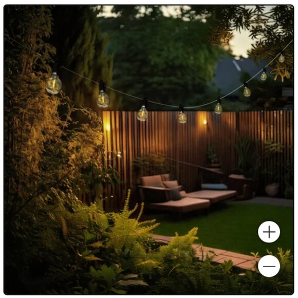 Feit Electric 50' LED Cafe String Light - Picture 2 of 5